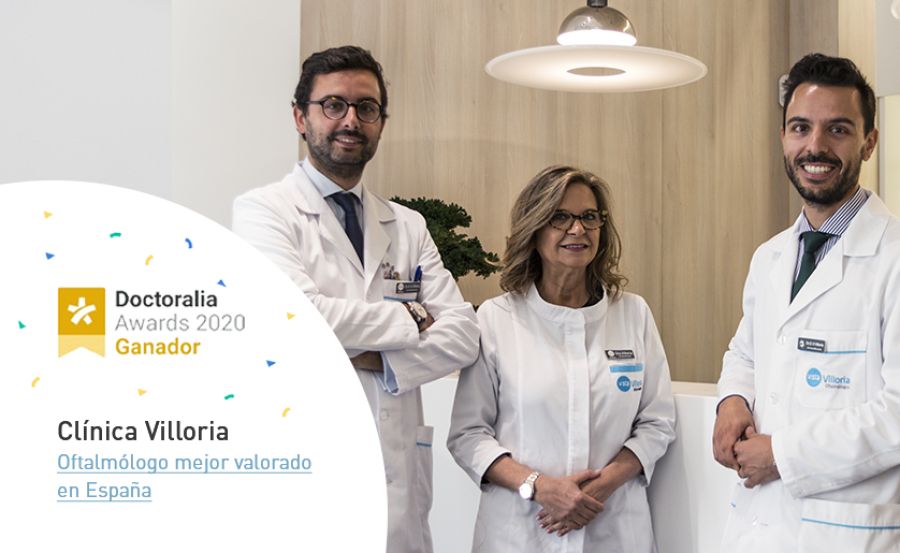 Clinica Villoria recibe el premio a mejor oftalmologo de España 2020 por Doctoralia